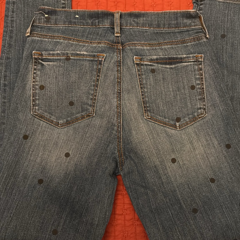Loft Polka Dot jeans size 4 - Picture 2 of 7